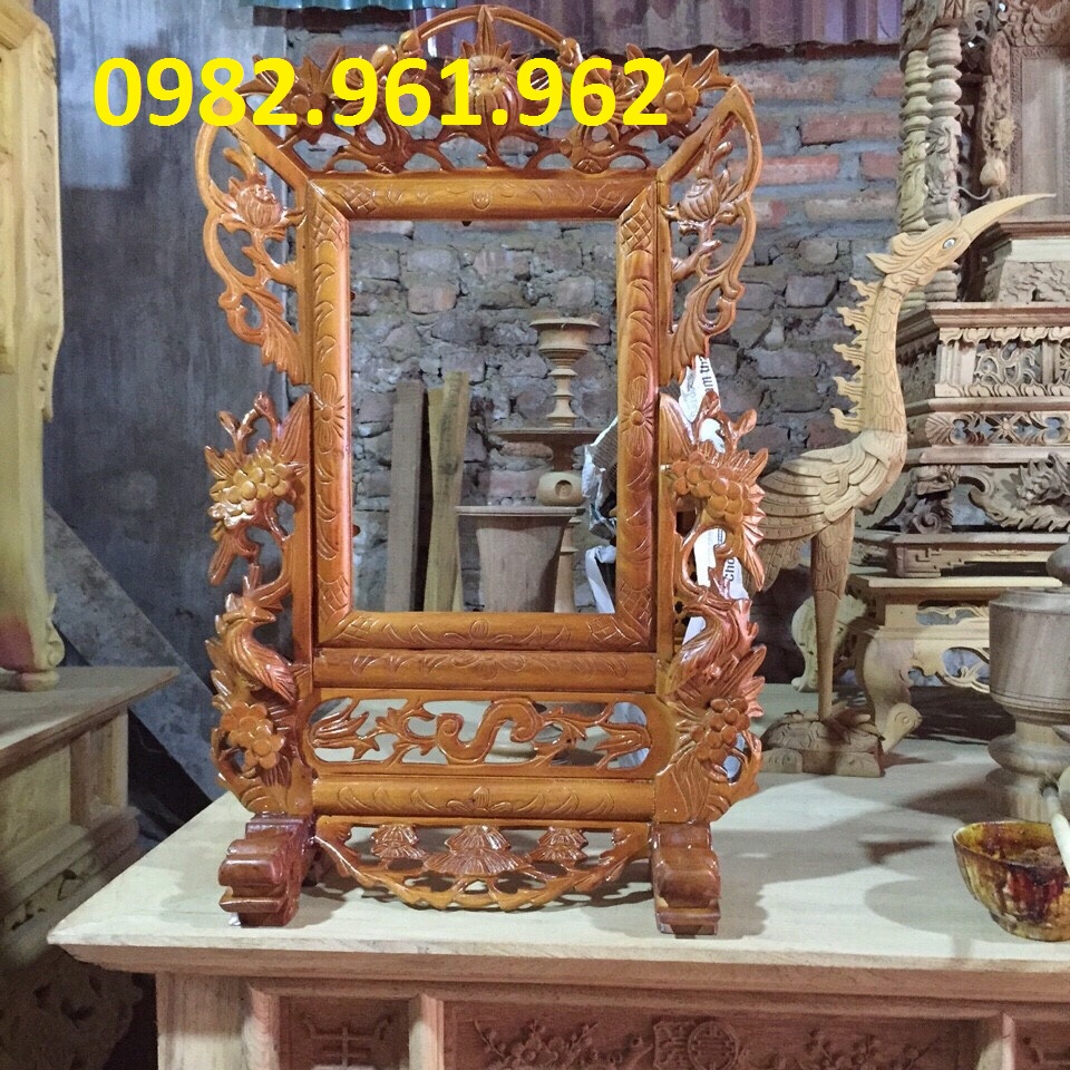 khung ảnh thờ 35x40 gỗ hương