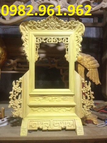 khung ảnh thờ gỗ mít màu vàng